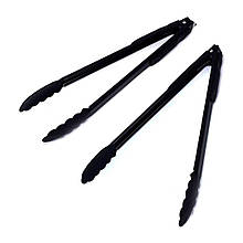 Щипці кухонні металеві чорні 33 см