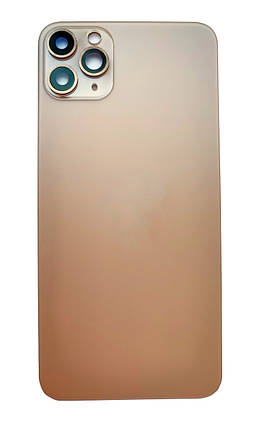 Заднє скло корпусу для Apple iPhone 11 Pro Max золотисте зі склом камери, фото 1