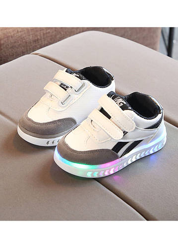 Купить Детские кроссовки с подсветкой, Детские белые кеды с подсветкой ...