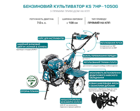 Бензиновий культиватор Könner & Söhnen KS 7HP-1050G