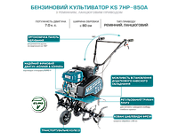 Бензиновий культиватор Könner & Söhnen KS 7HP-850A