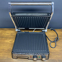 Притискний контактний настільний гриль 3500Вт Zeplinе ZP-057, кухонний побутовий панін гриль для барбекю