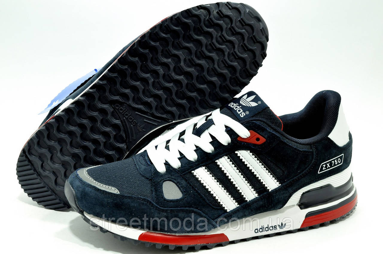 Кроссовки мужские в стиле Adidas ZX750, Синие