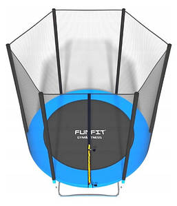 БАТУТ САДОВИЙ З ВНЕШНІВ СЕТКОЮ FUNFIT 6FT 183 СМ, 36 ПРУЖИН