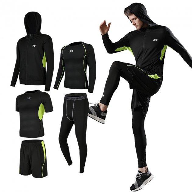 Чоловічий комплект Одяг X-Shadow 5 в 1 для бігу, фітнесу, тренувань і спорту XL (5GI1XL)