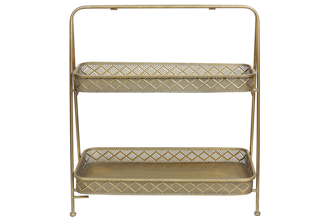 Етажерка металева 70см, колір - золото, фото 1