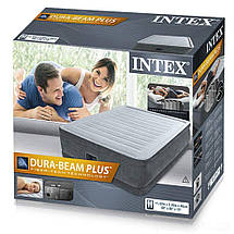 Надувная кровать Intex 64414-3, 152 х 203 х 46, встроенный электронасос, наматрасник, подушки. Двухспальная,, фото 2