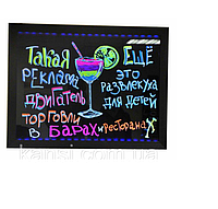 LED доска FLUORECENT BOARD 60*80 c фломастером, рекламная светящаяся LED доска