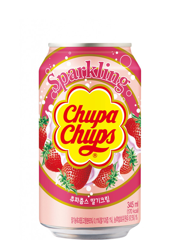Напій Sparkling Chupa Chups Полуниця 345 мл. ОПТОМ