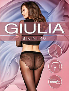 Класичні колготки Bikini 40 den Giulia Чорні (Розмер 4)