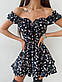 Квіткова коротка сукня з відкритими плечима, спідницею, що розкльошує, і корсетною вставкою (р. S, M) 66PL4046Е, фото 3