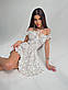 Квіткова коротка сукня з відкритими плечима, спідницею, що розкльошує, і корсетною вставкою (р. S, M) 66PL4046Е, фото 7