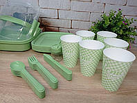 Набір для пікніка на 6 персон Titiz plastik AP-9146 зелений