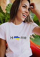 Женская футболка с принтом HOME