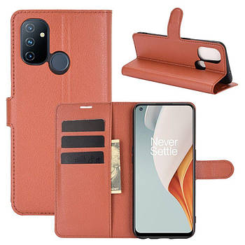 Чохол-книжка Litchie Wallet для OnePlus Nord N100 Brown