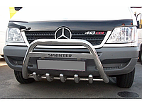 Дефлектор капота на Mercedes Sprinter I 2002-2006 после ресталинга евро крепеж ANV. Мухобойка на авто