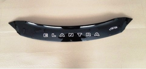 Дефлектор капота на Hyundai Elantra 2011 - 2015 короткий. мухобійка Hyundai Elantra