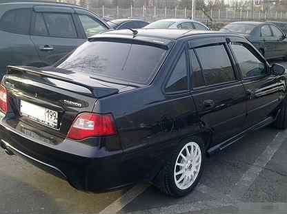 Дефлектор заднього скла Daewoo Nexia 1994-2008 (скотч) ANV. Козирок, ветровики, заднього скла