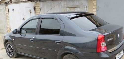 Дефлектор заднього скла Renault Logan II 2014-> (скотч) AV-Tuning. Козирок, ветровики, заднього скла