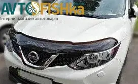 Дефлектор капота на Nissan Qashqai II 2014-2017. Мухобійка на Nissan Qashqai 2