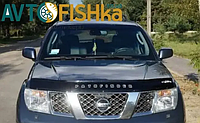 Дефлектор капота на Nissan Pathfinder (R51) 2004-2010. Мухобойка на Nissan Pathfinder