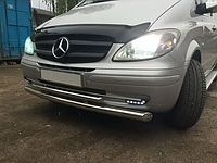 Дефлектор капота на Mercedes Vito II (W639) 2003-2014. Мухобойка Mercedes Vito 2