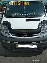 Дефлектор капота на Opel Vivaro 2001-2014 (довжинна). Мухобійка на Opel Vivaro