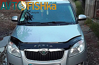 Дефлектор капота на Skoda Fabia II (5J) хетчбек /универсал 2007-2010. Мухобойка Skoda Fabia 2