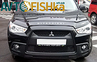 Дефлектор капота на Mitsubishi ASX 2010-2020. Мухобойка на Mitsubishi ASX