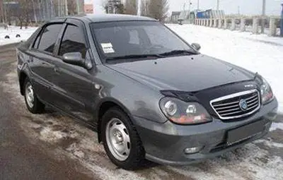 Дефлектор капота на Geely CK 2005-2011 євро кріплення. Мухобійка на Geely CK