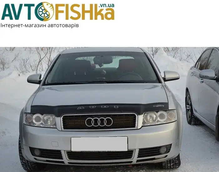 Дефлектор капота на Audi A4 2001-2005. Мухобійка на Audi A4