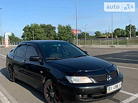 Дефлектор капота на Mitsubishi Lancer IX седан/универсал 2003-2009 евро крепеж. Мухобойка на Mitsubishi