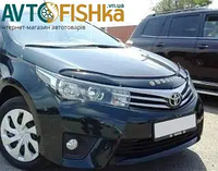 Дефлектор капота на Toyota Corolla E16, E17 2012-2018. Мухобойка на Toyota Corolla