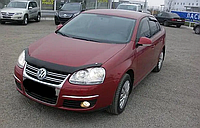 Дефлектор капота на Volkswagen Jetta V 2005-2010 евро крепеж . Мухобойка на Volkswagen Jetta 5