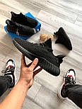 Чоловічі кросівки Adidas Yeezy Boost 350 весна-осінь-літо повсякденні легкі чорні. Фото наживо, фото 7