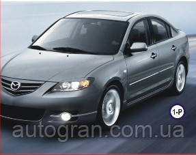 Реснички на фары Mazda 3 sedan, фото 1