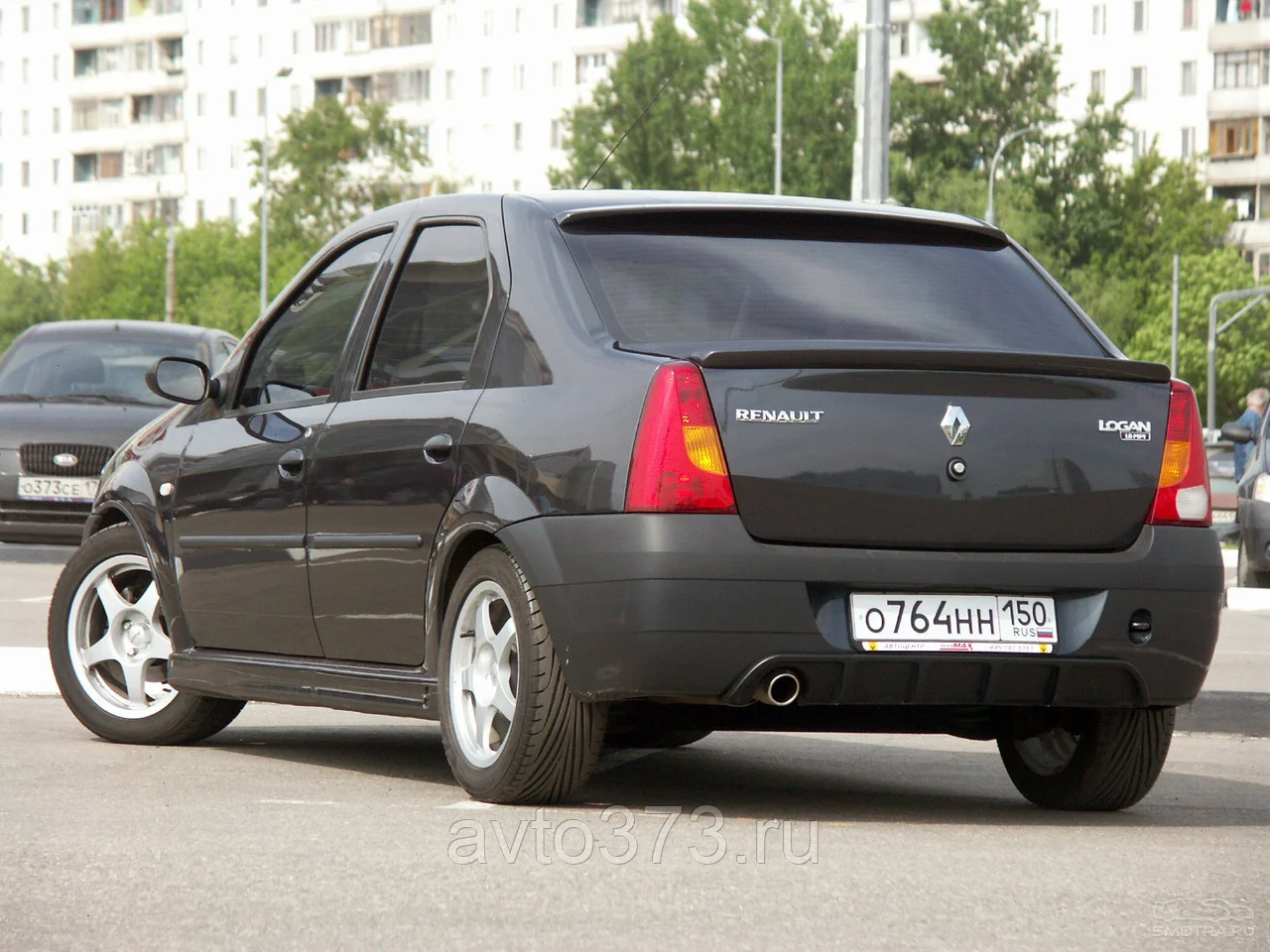 Дефлектор заднього скла Renault Logan I 2004-2012 (скотч) ANV. Козирок, ветровики, заднього скла