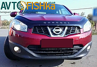 Дефлектор капота на Nissan Qashqai 2010-2014. Мухобойка на Nissan Qashqai