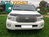 Дефлектор капота на Toyota Land Cruiser 200 2007-2012. Мухобойка на Toyota Land Cruiser 200