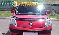 Дефлектор капота на Renault Kangoo 2008-2013. Мухобойка на Renault Kangoo