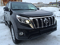 Дефлектор капота на Toyota Land Cruiser Prado 150 2013-2017. Мухобойка на Toyota Land Cruiser Prado