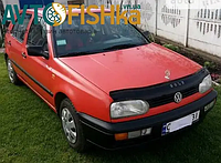 Дефлектор капота на Volkswagen Golf III 1991-1997. Мухобойка на Volkswagen Golf III