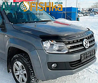 Дефлектор капота на Volkswagen Amarok 2010-2022. Мухобойка на Volkswagen Amarok