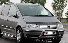 Дефлектор капота на Volkswagen Sharan 2 2000-2010. Мухобійка на Volkswagen Sharan