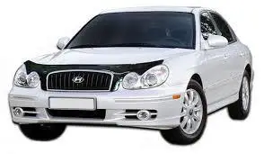 Дефлектор капота на Hyundai Sonata 1998-2004 ANV. Мухобійка на Hyundai Sonata, фото 1