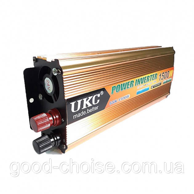 Автоінвертор 1500W AC/DC SSK 24V / Інвертор живлення для авто / Автомобільний перетворювач, фото 1