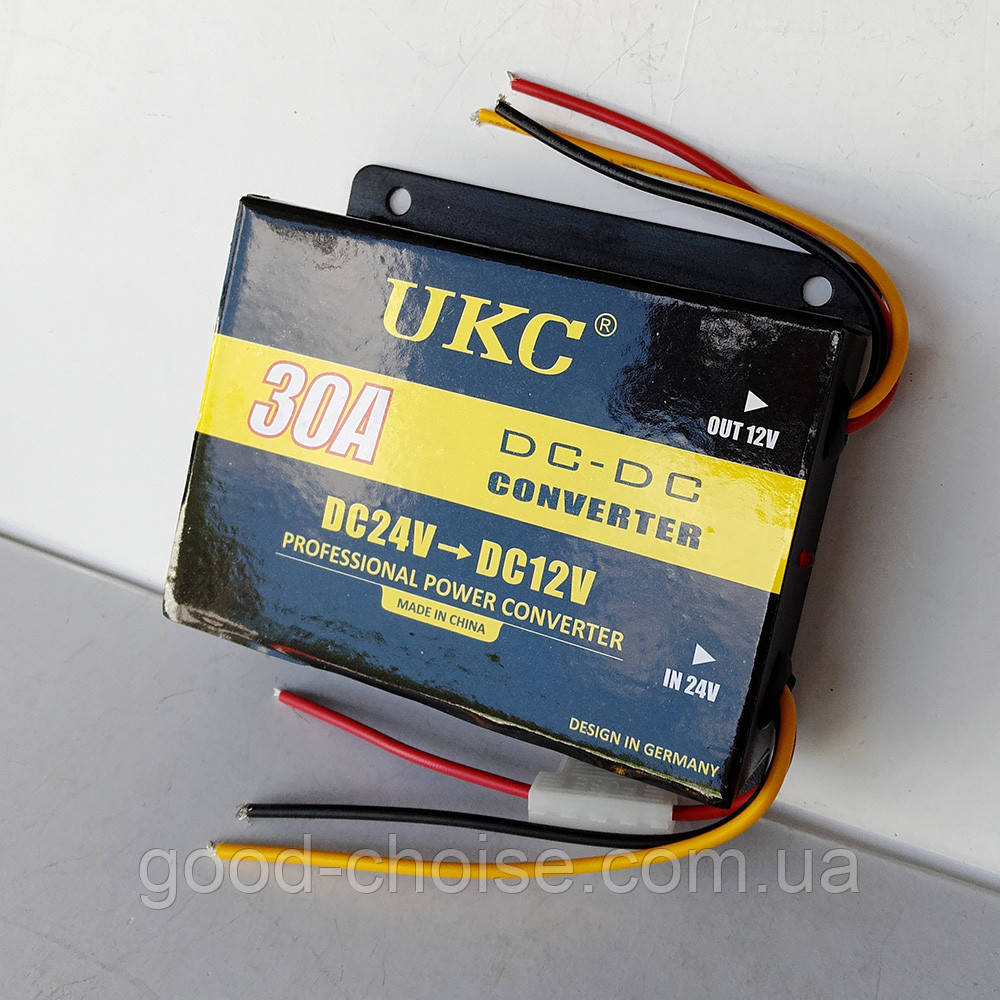 Перетворювач автоінвертор 30A, DC/DC 24v-12v / Інвертор напруги для автомобіля / Автоінвертор