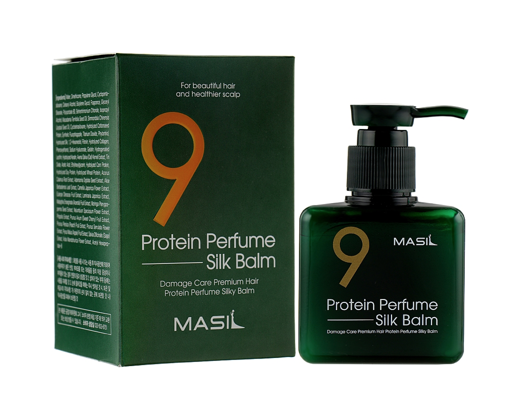 Незмивний бальзам із протеїнами для пошкодженого волосся Masil 9 Protein Perfume Silk Balm Масіл