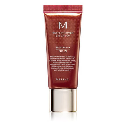 Багатофункціональний бб крем Missha M Perfect Cover BB Cream 21 тон, 20 мл, фото 1