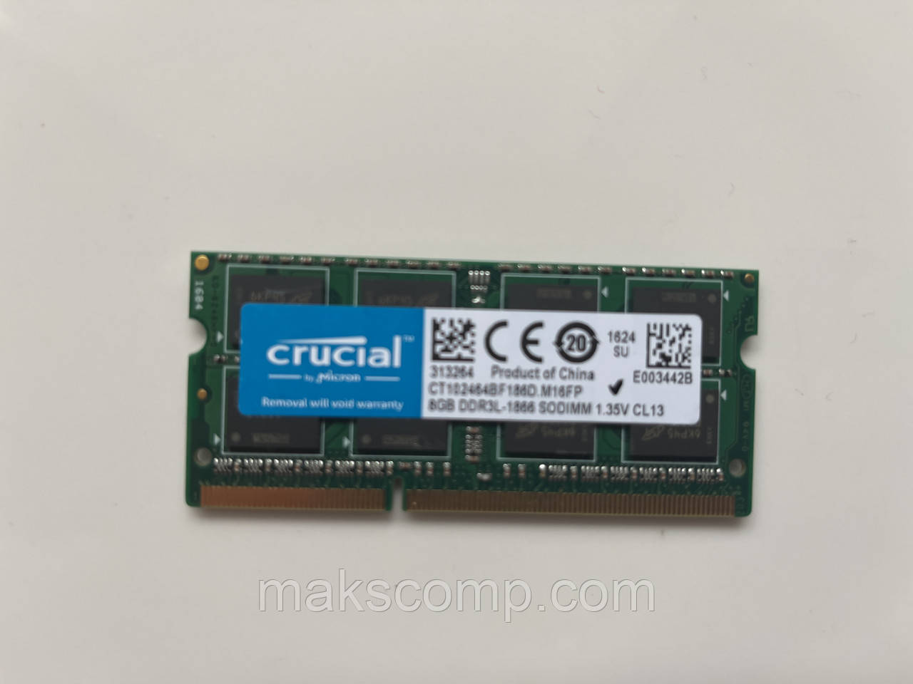 Пам'ять Crucial 8Gb So-DIMM PC3L-14900 DDR3-1866 1.35-1.5v